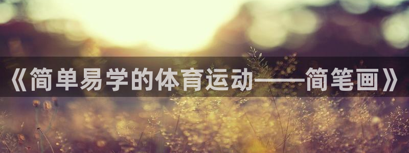 MK体育：《简单易学的体育运动——简